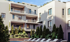 Spacious two beds apartment with swimming pool for sale in Livadia