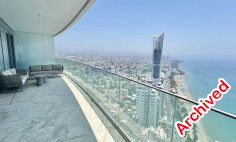 2 bedroom luxury sea front apartment 29th floor for rent Limassol 