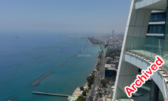 2 bedroom luxury sea front apartment 29th floor for rent Limassol 