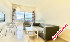 1 bedroom top floor apartment sea views for rent Limassol 