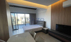 Modern top floor furnished studio in Pyrgos with pool 