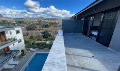 Modern top floor furnished studio in Pyrgos with pool 