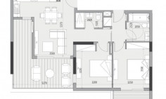 Large 2 bed apartment with swimming pool for sale in Zakaki