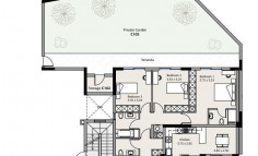 Luxury 3 bedrooms apartment with swimming pool for sale in Green Area