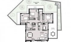 Large 3 bedroom apartment with swimming pool for sale in Green Area