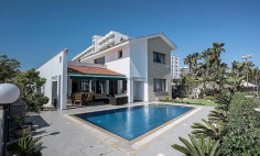 Sea front detached villa in Dekelia road, Larnaca 