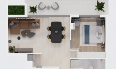 Large one bed apartment with swimming pool for sale in Livadia