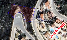 Large sea view building plot for sale Tsada , Paphos