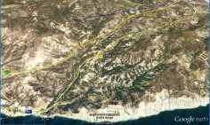 ‘Gefalous’ land in Pissouri landlocked below B6 facing sea to Pafos 11546m2 