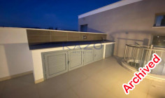 Two bedroom top floor apartment with pool and jacuzzi for rent in Mouttagiaka 