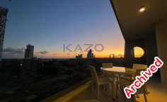 Two bedroom top floor apartment with pool and jacuzzi for rent in Mouttagiaka 